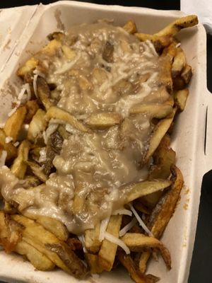 Poutine. Can’t go wrong with this! at The Hogtown Vegan in Toronto