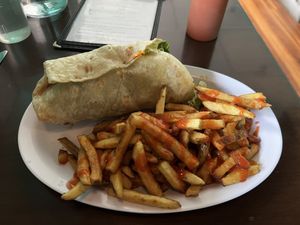 The unChicken Caesar wrap  at The Hogtown Vegan in Toronto