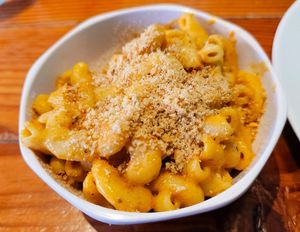 Mac and cheese side at The Hogtown Vegan in Toronto