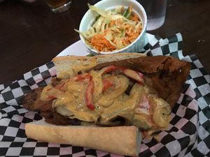 Philly Cheesesteak  at The Hogtown Vegan in Toronto