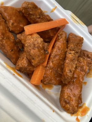 Buffalo wings   at The Hogtown Vegan in Toronto