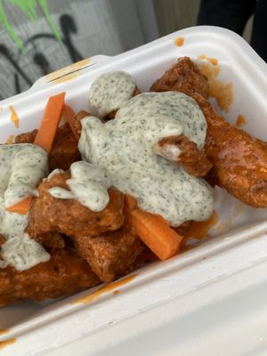 Buffalo wing with dill ranch   at The Hogtown Vegan in Toronto