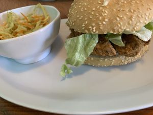 Chicken sandwich  at The Hogtown Vegan in Toronto