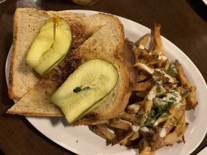 Ruben and Fries Supremacy at The Hogtown Vegan in Toronto