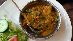 Vegetables with Garam Masala with rice at India Palace in Trollhattan