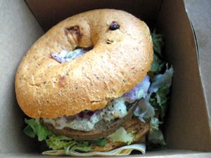 Dutch weed Bagel (vegan) at Bagels & Beans in Venlo