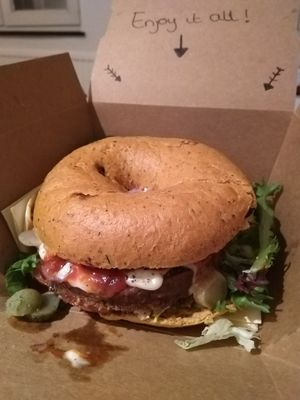 Meatless Magic bagel (vegan) at Bagels & Beans in Venlo