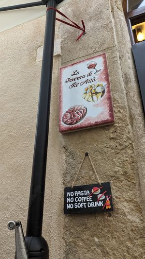 . at La Taverna di Re Artù in Pienza
