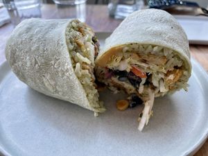 Cauliflower burrito at Taps & Tacos in Port Moody