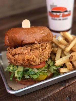 Fried Vegan Chick'n Sandwich! at Flippin' Good in Las Vegas