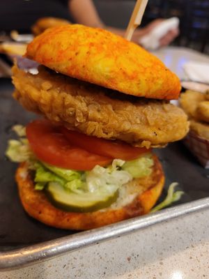 Vegan fried chikn sandwich at Flippin' Good in Las Vegas