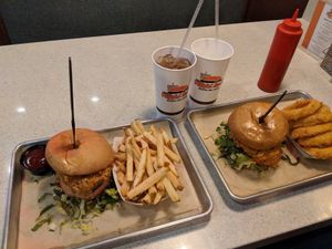 Chick'n Burgers at Flippin' Good in Las Vegas