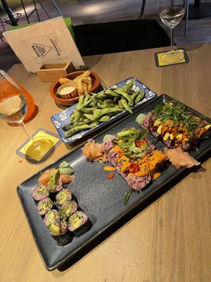 Vegan sushi  at Backstage Vegan Kitchen in Rotterdam