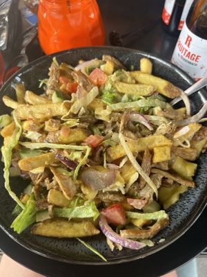 Kapsalon mixed up 😅  at Backstage Vegan Kitchen in Rotterdam
