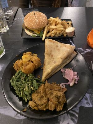 Roti & cheeseburger😋  at Backstage Vegan Kitchen in Rotterdam