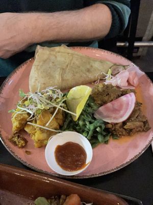 Outstanding roti chicken  at Backstage Vegan Kitchen in Rotterdam