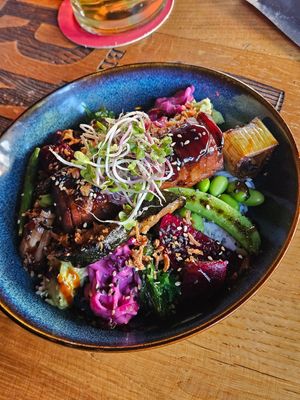 Steak Bowl at Backstage Vegan Kitchen in Rotterdam