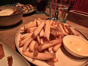 Fries on the side at Backstage Vegan Kitchen in Rotterdam