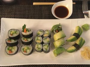 Vegan sushi at Sakura in Fribourg