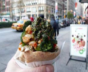 Maoz sandwich at Maoz Vegetarian - Union Square in New York City