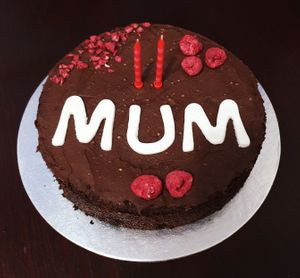 A gluten free cake for a local mum's birthday at 280 Bakes in Bristol
