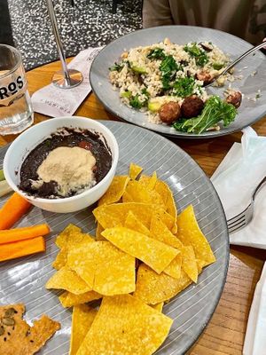 Nachos abs salad at Moka Bros - K Wah Centre - Maybe closed in Shanghai