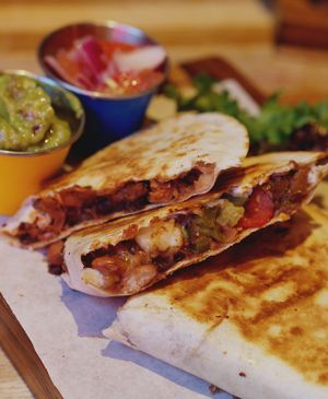 Vegan quesadillas at Illegal Jack's, Edinburgh at Illegal Jack's in Edinburgh