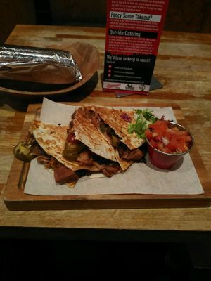 jackfruit quesadilla  at Illegal Jack's in Edinburgh