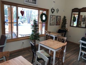 Tables at Forest View Tea House at Forest View Tea House in Idyllwild