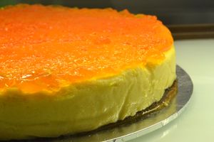 Vegan orange cheesecake! Heavenly! at The VOV in Negombo