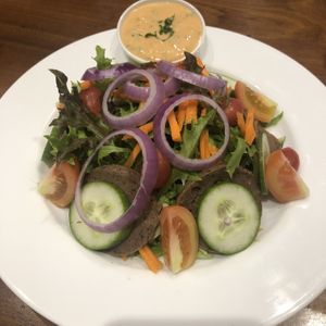 Mixed Salad with in-house mock meat at The VOV in Negombo