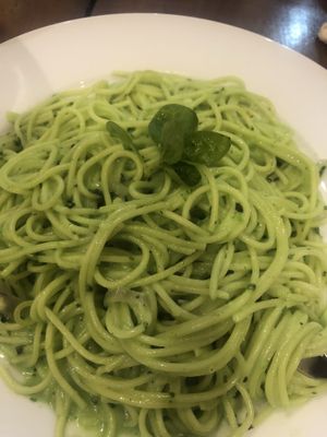 Pesto pasta 🍀 at The VOV in Negombo