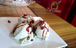 Coconut ice-cream at Cool Corner Fried Ice Cream in Kandy