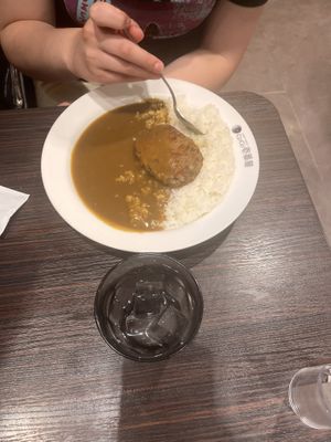 soy burger and curry  at Coco Ichibanya - Sumida in Tokyo