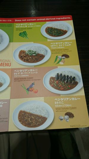 menu at Coco Ichibanya - Sumida in Tokyo