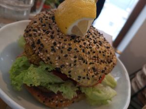 Falafel burger at Life Bar in Leuven