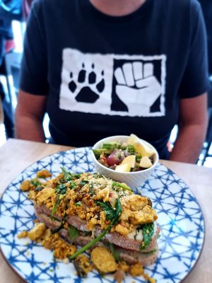 Scrambled no-eggs at Life Bar in Leuven