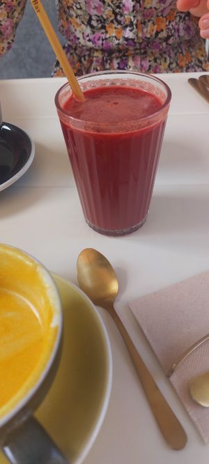 Beetroot juice at Life Bar in Leuven