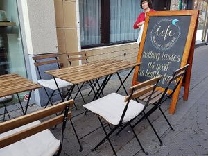 terrace outside at Life Bar in Leuven