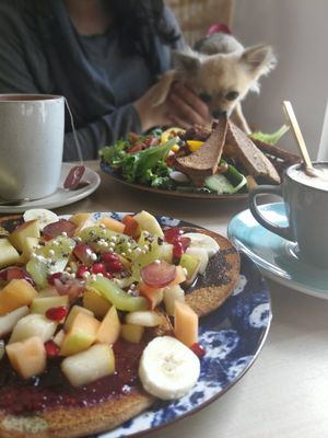 Pancakes and Greek Salad at Life Bar in Leuven