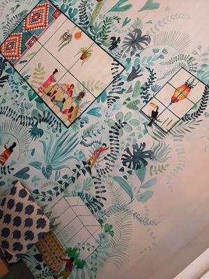 Nice painting inside at Life Bar in Leuven