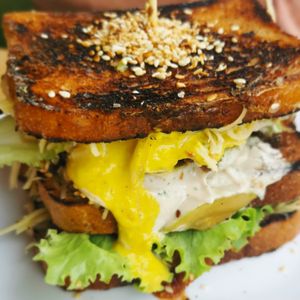 Veganium toast at Veggie Bar Aura in Prilep