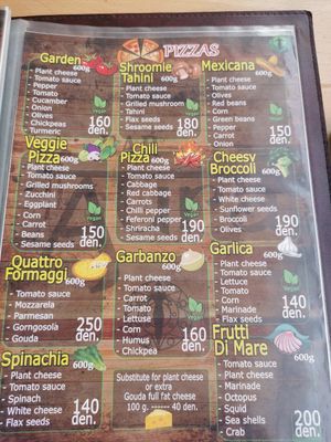 Pizza at Veggie Bar Aura in Prilep