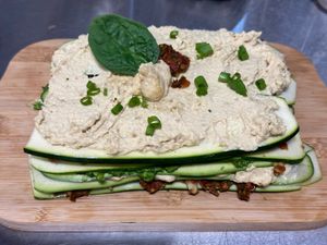 RAW VEGAN LASAGNA, the best ever… amazingly amazing 🤩  at Vegan Farmacy in Fort Pierce