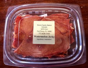 This weeks batch of Watermelon Jerky is going fast..... at Vegan Farmacy in Fort Pierce