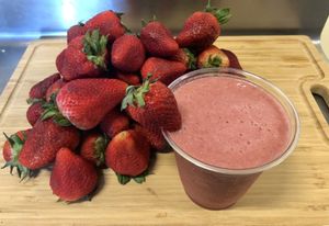 Super Secret 007 Pink Drink available today only...maybe tomorrow too.... at Vegan Farmacy in Fort Pierce