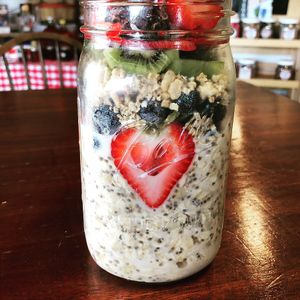 Love Overnight Oats...available everyday at Brown Family Market at Vegan Farmacy in Fort Pierce