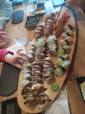 Vegan party platter at Sushi Panda in Helsinki