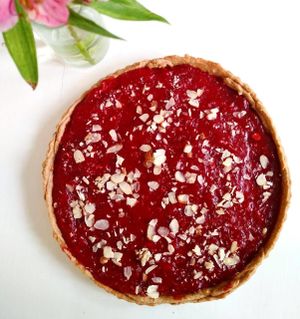 Fruit pie at Casa Herbolario in Bogota