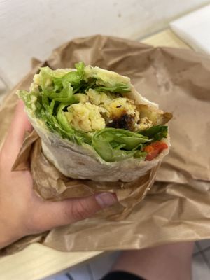 Wrap with rosti vegetables   at Officina Vegana in Naples